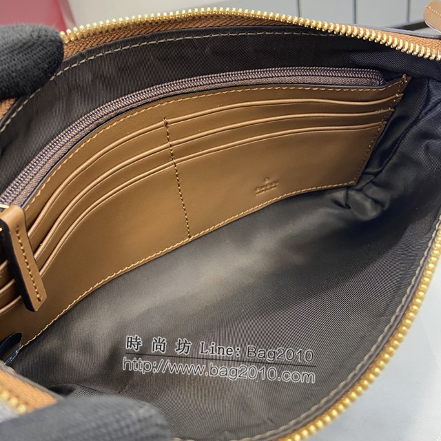 Gucci專櫃古馳最新款PVC配原廠牛皮鏈條包麻將包 jh1972型號：779791